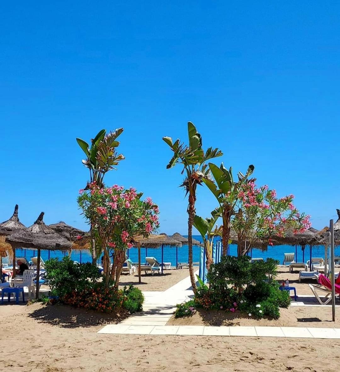 Luxury Beachfront Apartment With Pool, Sauna, Fitness And Gym In Province Malaga, Andalusia Mijas Eksteriør billede